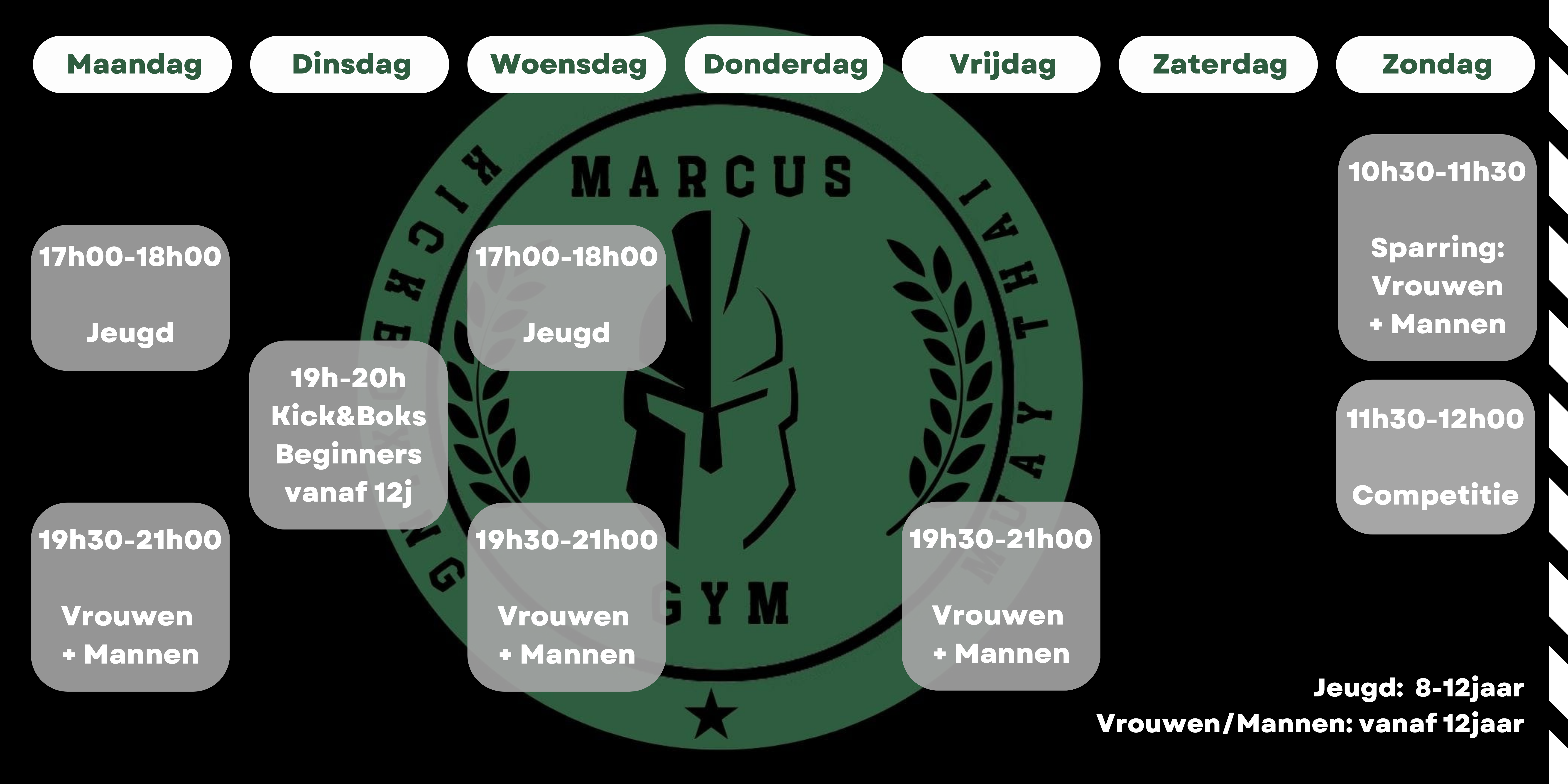 Officieel uurrooster Marcus Gym
